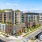 exterior of building and light rail